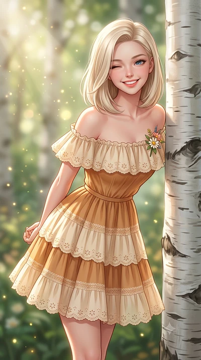 score_9, masterpiece, best quality, ultra-detailed, high-budget anime keyframe, semi-realistic 3D game render, editorial fashion photography, tasteful artistic composition, Caucasian woman. close-up cowboy shot from the waist and thighs up, the chara