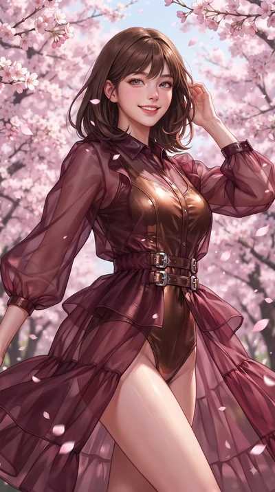 score_9, masterpiece, best quality, ultra-detailed, high-budget anime keyframe, editorial fashion photography, tasteful artistic composition, Korean woman. close-up cowboy shot from the waist and thighs up, the character dominates the composition, fi