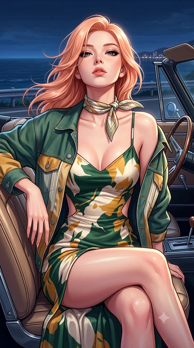 score_9, masterpiece, best quality, ultra-detailed, high-budget anime keyframe, semi-realistic 3D game render, editorial fashion photography, tasteful artistic composition, Japanese woman. close-up cowboy shot from the waist and thighs up, the charac