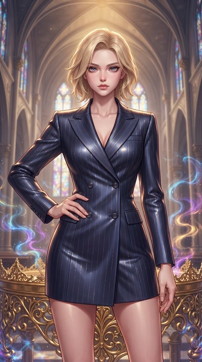 score_9, masterpiece, best quality, ultra-detailed, high-budget anime keyframe, editorial fashion photography, tasteful artistic composition, Caucasian woman. close-up cowboy shot from the waist and thighs up, the character dominates the composition,