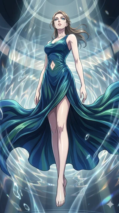 score_9, masterpiece, best quality, ultra-detailed, High-budget Anime Keyframe, vibrant colors, fluid line-art, expressive lighting, cinematic composition, Ufotable-style visual effects, top-tier animation quality, Caucasian woman with pale skin and 