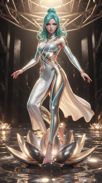 score_9, masterpiece, best quality, ultra-detailed, high-budget anime keyframe, editorial fashion photography, tasteful artistic composition, Japanese woman. low angle full-body shot from head to toe showing her feet, filling the entire 9:16 vertical