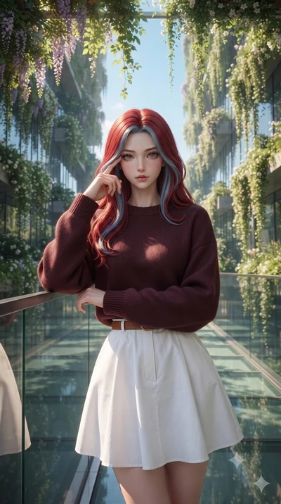 score_9, masterpiece, best quality, ultra-detailed, high-budget anime keyframe, editorial fashion photography, tasteful artistic composition, Caucasian woman, strictly human ears. close-up cowboy shot from the waist and thighs up, the character domin