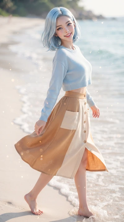 score_9, masterpiece, best quality, ultra-detailed, high-budget anime keyframe, editorial fashion photography, tasteful artistic composition, Korean woman. close-up cowboy shot from the waist and thighs up, the character dominates the composition, fi