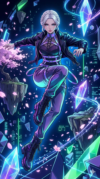 score_9, masterpiece, best quality, ultra-detailed, High-budget Anime Keyframe, vibrant colors, fluid line-art, expressive lighting, cinematic composition, Ufotable-style visual effects, top-tier animation quality, Japanese woman with delicate and el