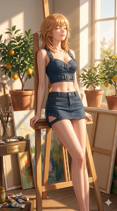 score_9, masterpiece, best quality, ultra-detailed, high-budget anime keyframe, editorial fashion photography, tasteful artistic composition, Korean woman. cowboy shot from the thighs up, character and outfit filling the frame for maximum editorial p