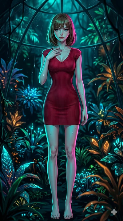 score_9, masterpiece, best quality, ultra-detailed, high-budget anime keyframe, editorial fashion photography, tasteful artistic composition, Caucasian woman, strictly human ears. cowboy shot from the thighs up, character and outfit filling the frame