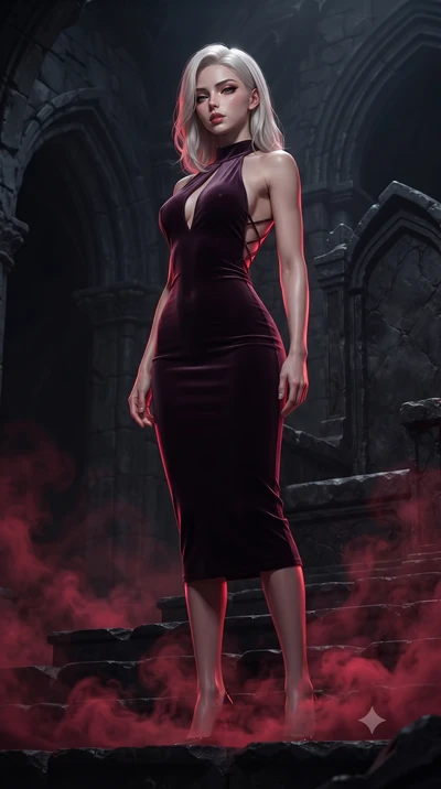 score_9, masterpiece, best quality, ultra-detailed, high-budget anime keyframe, editorial fashion photography, tasteful artistic composition, Caucasian woman. close-up cowboy shot from the waist and thighs up, the character dominates the composition,
