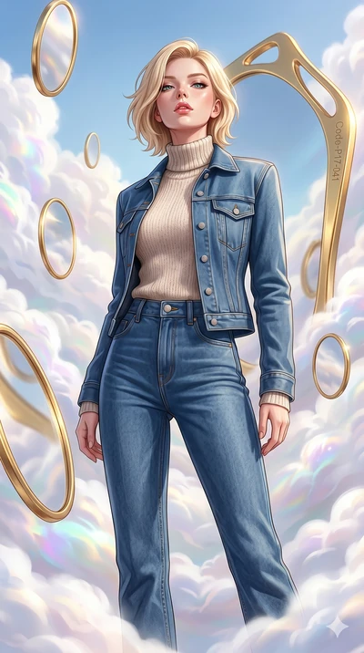 score_9, masterpiece, best quality, ultra-detailed, high-budget anime keyframe, editorial fashion photography, tasteful artistic composition, Caucasian woman, strictly human ears. cowboy shot from the thighs up, character and outfit filling the frame
