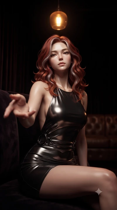 score_9, masterpiece, best quality, ultra-detailed, high-budget anime keyframe, editorial fashion photography, tasteful artistic composition, Caucasian woman. close-up cowboy shot from the waist and thighs up, the character dominates the composition,