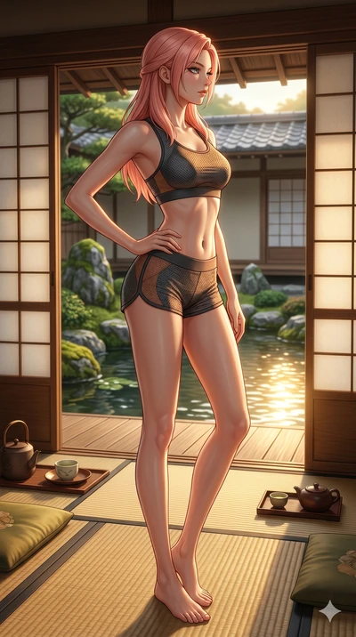 score_9, masterpiece, best quality, ultra-detailed, high-budget anime keyframe, editorial fashion photography, tasteful artistic composition, Japanese woman. cowboy shot from the thighs up, character and outfit filling the frame for maximum editorial