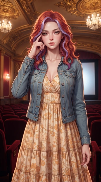score_9, masterpiece, best quality, ultra-detailed, high-budget anime keyframe, editorial fashion photography, tasteful artistic composition, Caucasian woman, strictly human ears. close-up cowboy shot from the waist and thighs up, the character domin