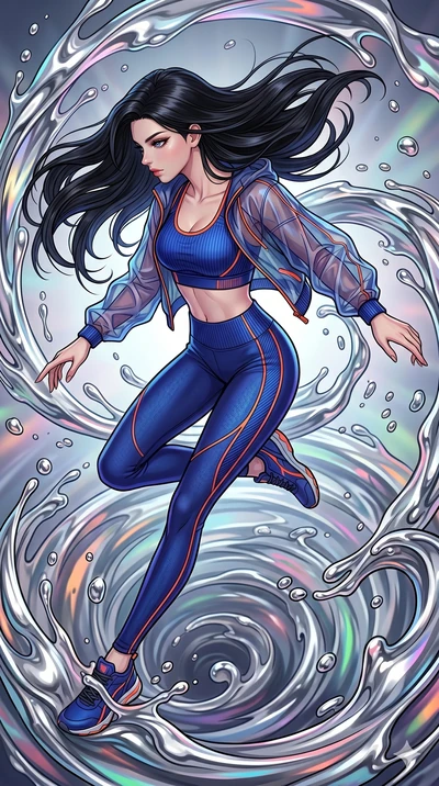 score_9, masterpiece, best quality, ultra-detailed, high-budget anime movie keyframe, cinematic anime lighting, intricate line art, Caucasian (strictly human ears) anime girl. Dynamic full-body shot stretching the vertical silhouette with extreme per