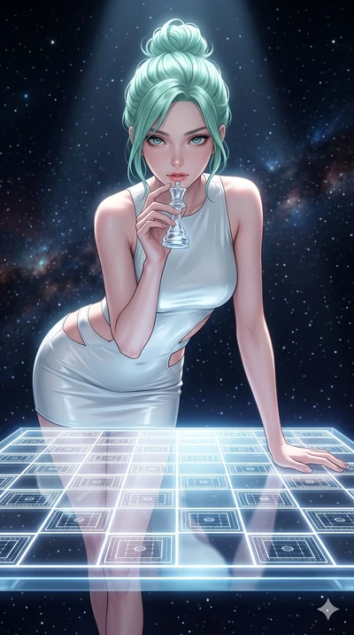 score_9, masterpiece, best quality, ultra-detailed, high-budget anime keyframe, editorial fashion photography, tasteful artistic composition, Japanese woman. Upper body close-up from the thighs up, character filling the screen for maximum presence. S