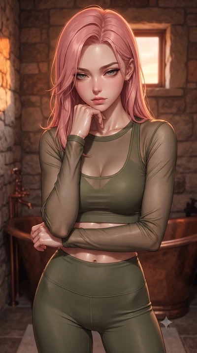 score_9, masterpiece, best quality, ultra-detailed, high-budget anime keyframe, editorial fashion photography, tasteful artistic composition, Japanese woman woman. close-up cowboy shot from the waist and thighs up, the character dominates the composi