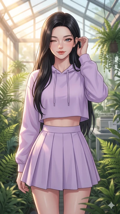 score_9, masterpiece, best quality, ultra-detailed, high-budget anime keyframe, vibrant anime aesthetic, Korean woman. close-up cowboy shot from the waist and thighs up, the character dominates the composition, filling the frame with her large presen