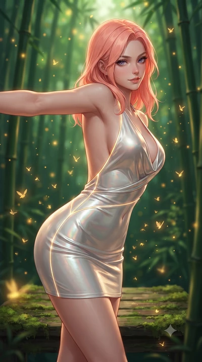 score_9, masterpiece, best quality, ultra-detailed, high-budget anime keyframe, editorial fashion photography, tasteful artistic composition, Japanese woman. close-up cowboy shot from the waist and thighs up, the character dominates the composition, 