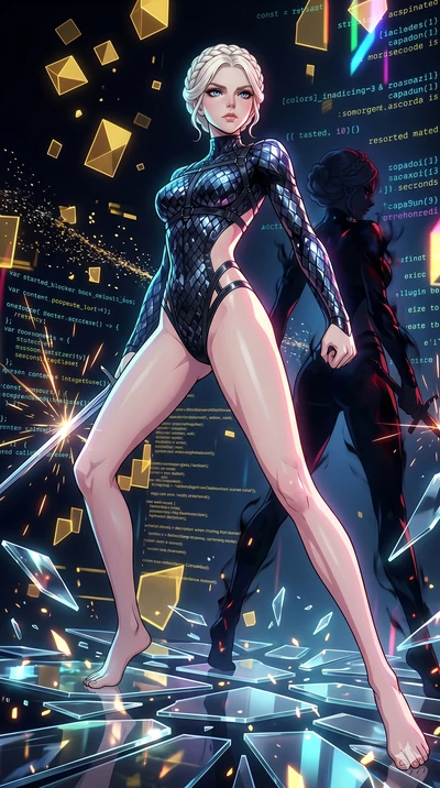 score_9, masterpiece, best quality, ultra-detailed, High-budget Anime Keyframe, vibrant colors, fluid line-art, expressive lighting, cinematic composition, Ufotable-style visual effects, top-tier animation quality, Caucasian woman with pale skin, blo