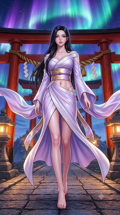 score_9, masterpiece, best quality, ultra-detailed, high-budget anime keyframe, semi-realistic 3D game render, editorial fashion photography, tasteful artistic composition, Korean woman. low angle full-body shot from head to toe showing her feet, fil