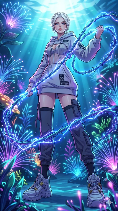 score_9, masterpiece, best quality, ultra-detailed, High-budget Anime Keyframe, vibrant colors, fluid line-art, expressive lighting, cinematic composition, Ufotable-style visual effects, top-tier animation quality, Korean woman with idol-like refined