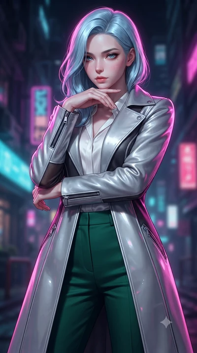 score_9, masterpiece, best quality, ultra-detailed, high-budget anime keyframe, editorial fashion photography, tasteful artistic composition, Korean woman. close-up cowboy shot from the waist and thighs up, the character dominates the composition, fi