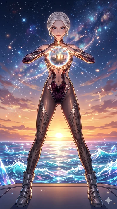 score_9, masterpiece, best quality, ultra-detailed, High-budget Anime Keyframe, vibrant colors, fluid line-art, expressive lighting, cinematic composition, Ufotable-style visual effects, top-tier animation quality, Japanese woman with delicate and el