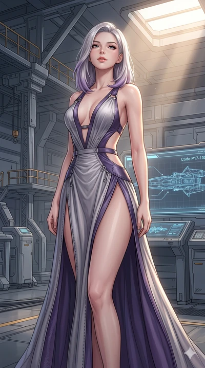 score_9, masterpiece, best quality, ultra-detailed, high-budget anime keyframe, editorial fashion photography, tasteful artistic composition, Caucasian woman, strictly human ears. cowboy shot from the thighs up, character and outfit filling the frame