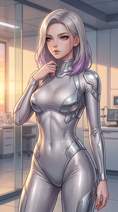 score_9, masterpiece, best quality, ultra-detailed, high-budget anime keyframe, editorial fashion photography, tasteful artistic composition, Caucasian woman. close-up cowboy shot from the waist and thighs up, the character dominates the composition,