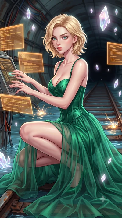 score_9, masterpiece, best quality, ultra-detailed, high-budget anime keyframe, editorial fashion photography, tasteful artistic composition, Caucasian woman, strictly human ears. close-up cowboy shot from the waist and thighs up, the character domin