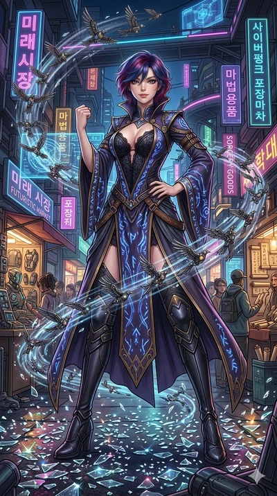 score_9, masterpiece, best quality, ultra-detailed, Set A: High-budget Anime Keyframe, Korean woman. Upper body close-up from the thighs up, character filling the screen for maximum presence. Sliding through a misty lakeside at dawn, as she leaves a 
