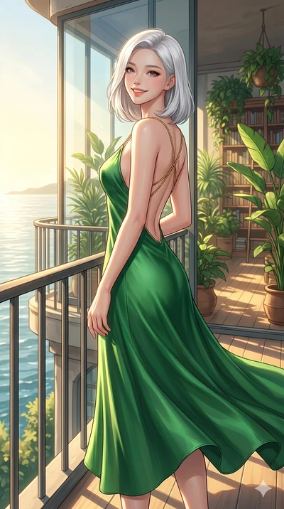 score_9, masterpiece, best quality, ultra-detailed, high-budget anime keyframe, editorial fashion photography, tasteful artistic composition, Korean woman. cowboy shot from the thighs up, character and outfit filling the frame for maximum editorial p