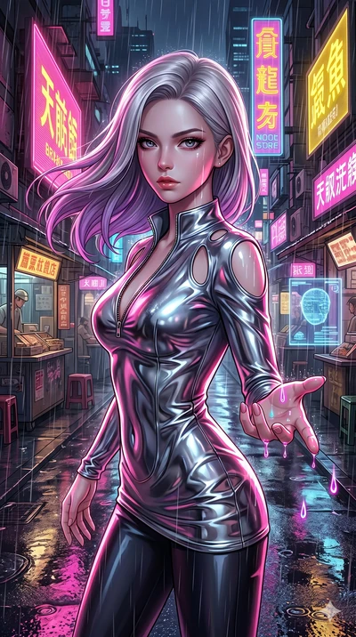 score_9, masterpiece, best quality, ultra-detailed, high-budget anime keyframe, semi-realistic 3D game render, Caucasian woman, strictly human ears. Upper body close-up from the thighs up, character filling the screen for maximum presence. She is tur