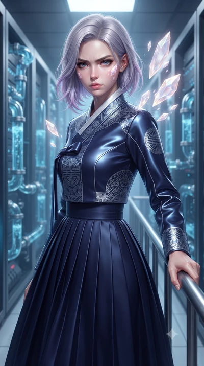 score_9, masterpiece, best quality, ultra-detailed, high-budget anime keyframe, editorial fashion photography, tasteful artistic composition, realistic cosplay photography, Caucasian woman, strictly human ears. close-up cowboy shot from the waist and