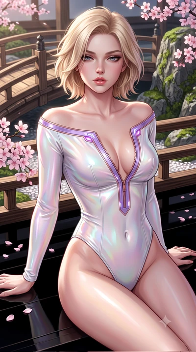 score_9, masterpiece, best quality, ultra-detailed, high-budget anime keyframe, semi-realistic 3D game render, editorial fashion photography, tasteful artistic composition, Caucasian woman. close-up cowboy shot from the waist and thighs up, the chara