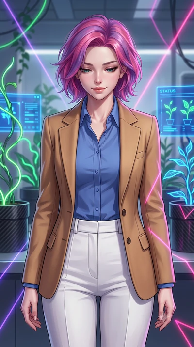 score_9, masterpiece, best quality, ultra-detailed, high-budget anime keyframe, editorial fashion photography, tasteful artistic composition, Caucasian woman, strictly human ears. close-up cowboy shot from the waist and thighs up, the character domin