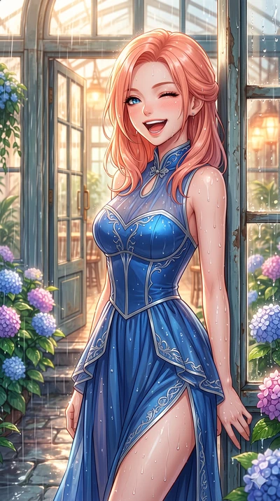score_9, masterpiece, best quality, ultra-detailed, high-budget anime keyframe, vibrant anime aesthetic, Japanese woman. close-up cowboy shot from the waist and thighs up, the character dominates the composition, filling the frame with her large pres