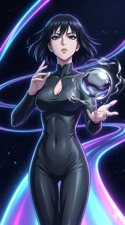 score_9, masterpiece, best quality, ultra-detailed, High-budget Anime Keyframe, vibrant colors, fluid line-art, expressive lighting, cinematic composition, Ufotable-style visual effects, top-tier animation quality, Caucasian woman with pale skin and 