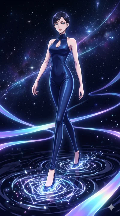 score_9, masterpiece, best quality, ultra-detailed, High-budget Anime Keyframe, vibrant colors, fluid line-art, expressive lighting, cinematic composition, Ufotable-style visual effects, top-tier animation quality, Japanese woman with delicate and el