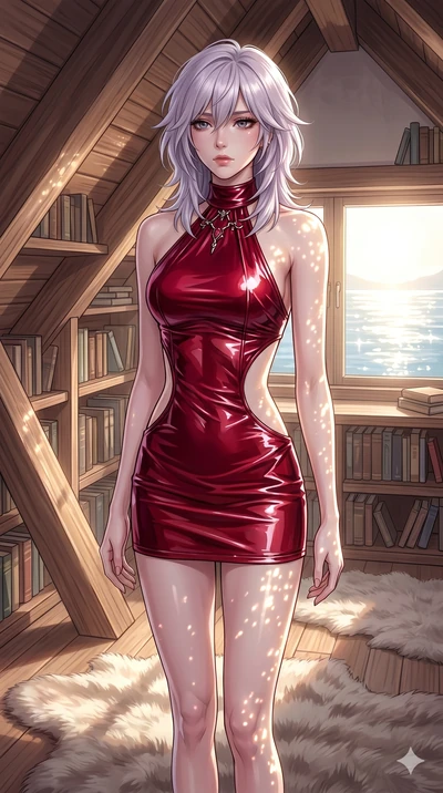 score_9, masterpiece, best quality, ultra-detailed, high-budget anime keyframe, editorial fashion photography, tasteful artistic composition, Japanese woman. cowboy shot from the thighs up, character and outfit filling the frame for maximum editorial
