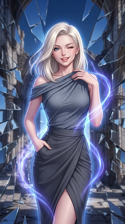 score_9, masterpiece, best quality, ultra-detailed, high-budget anime keyframe, editorial fashion photography, tasteful artistic composition, Caucasian woman, strictly human ears. close-up cowboy shot from the waist and thighs up, the character domin