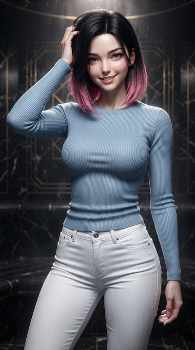 score_9, masterpiece, best quality, ultra-detailed, high-budget anime keyframe, editorial fashion photography, tasteful artistic composition, Korean woman woman. close-up cowboy shot from the waist and thighs up, the character dominates the compositi