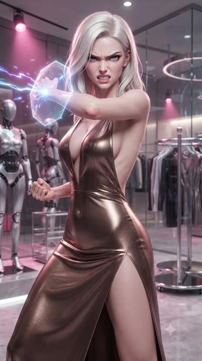 score_9, masterpiece, best quality, ultra-detailed, high-budget anime keyframe, editorial fashion photography, tasteful artistic composition, realistic cosplay photography, Caucasian woman, strictly human ears. close-up cowboy shot from the waist and