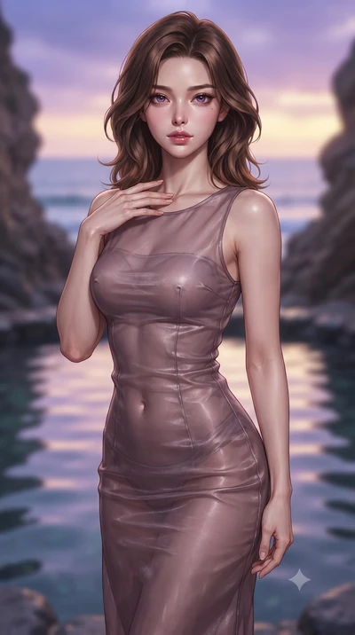 score_9, masterpiece, best quality, ultra-detailed, high-budget anime keyframe, editorial fashion photography, tasteful artistic composition, Korean woman woman. close-up cowboy shot from the waist and thighs up, the character dominates the compositi