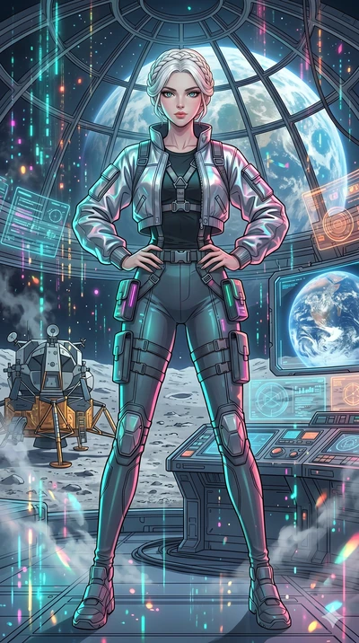 score_9, masterpiece, best quality, ultra-detailed, high-budget anime movie keyframe, cinematic anime lighting, intricate line art, Caucasian (strictly human ears) woman. Upper body filling screen focusing on her alluring features and slim-fit silhou