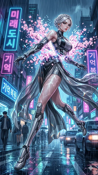 score_9, masterpiece, best quality, ultra-detailed, High-budget Anime Keyframe, vibrant colors, fluid line-art, expressive lighting, cinematic composition, Ufotable-style visual effects, top-tier animation quality, Korean woman with idol-like refined