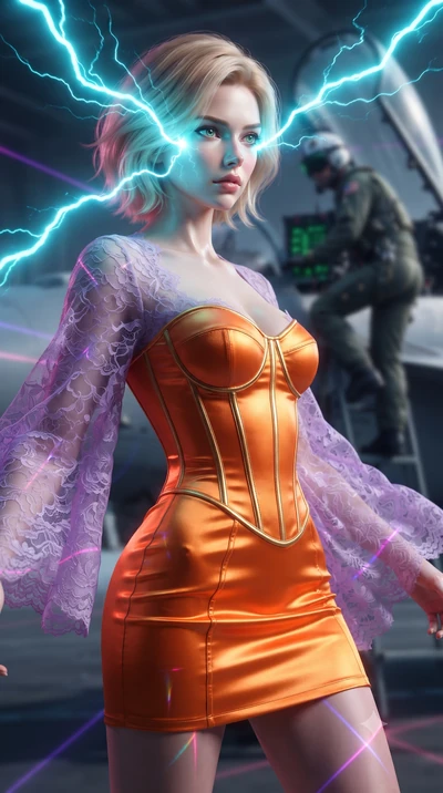 score_9, masterpiece, best quality, ultra-detailed, high-budget anime keyframe, editorial fashion photography, tasteful artistic composition, realistic cosplay photography, Caucasian woman, strictly human ears. close-up cowboy shot from the waist and