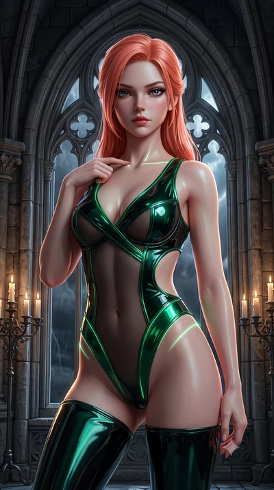 score_9, masterpiece, best quality, ultra-detailed, high-budget anime keyframe, semi-realistic 3D game render, editorial fashion photography, tasteful artistic composition, Japanese woman. close-up cowboy shot from the waist and thighs up, the charac