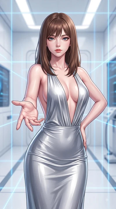 score_9, masterpiece, best quality, ultra-detailed, high-budget anime keyframe, editorial fashion photography, tasteful artistic composition, Korean woman woman. close-up cowboy shot from the waist and thighs up, the character dominates the compositi