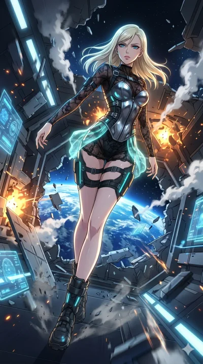 score_9, masterpiece, best quality, ultra-detailed, High-budget Anime Keyframe, vibrant colors, fluid line-art, expressive lighting, cinematic composition, Ufotable-style visual effects, top-tier animation quality, Caucasian woman with pale skin, blo