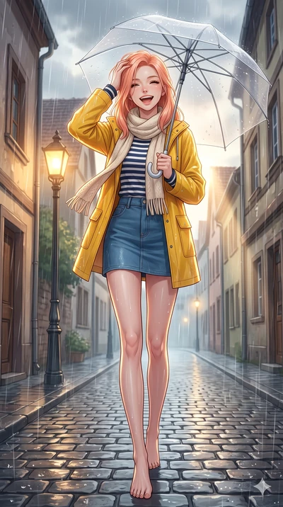 score_9, masterpiece, best quality, ultra-detailed, high-budget anime keyframe, vibrant anime aesthetic, Japanese woman. low angle full-body shot from head to toe showing her feet, filling the entire 9:16 vertical frame with her statuesque presence, 